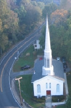 church steeple in the morning
